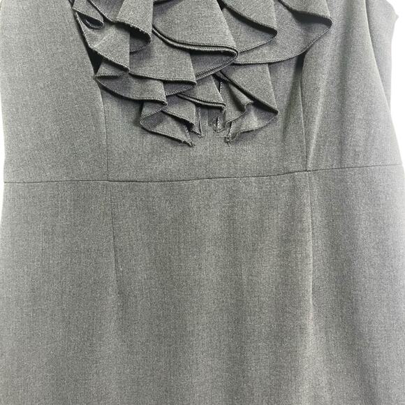 SOHO Apparel Black Sleeveless Ruffle Neck Knee Length Dress Womens Size 10P - Picture 2 of 9